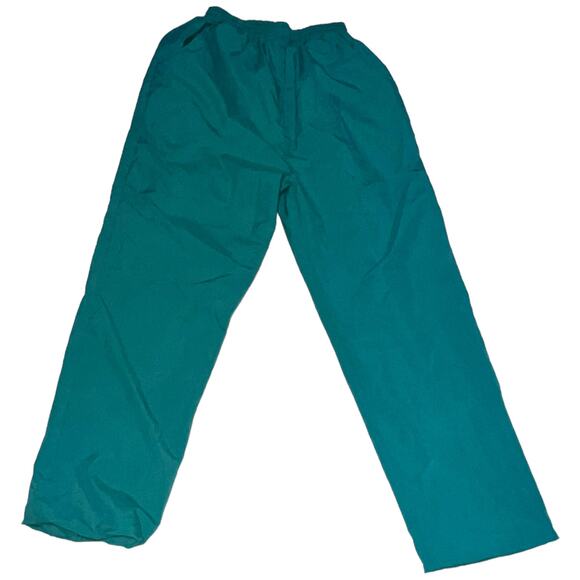 Vintage 90s Adolfo Sport Teal Embroidered Floral Windbreaker Track Set Small - Picture 10 of 13